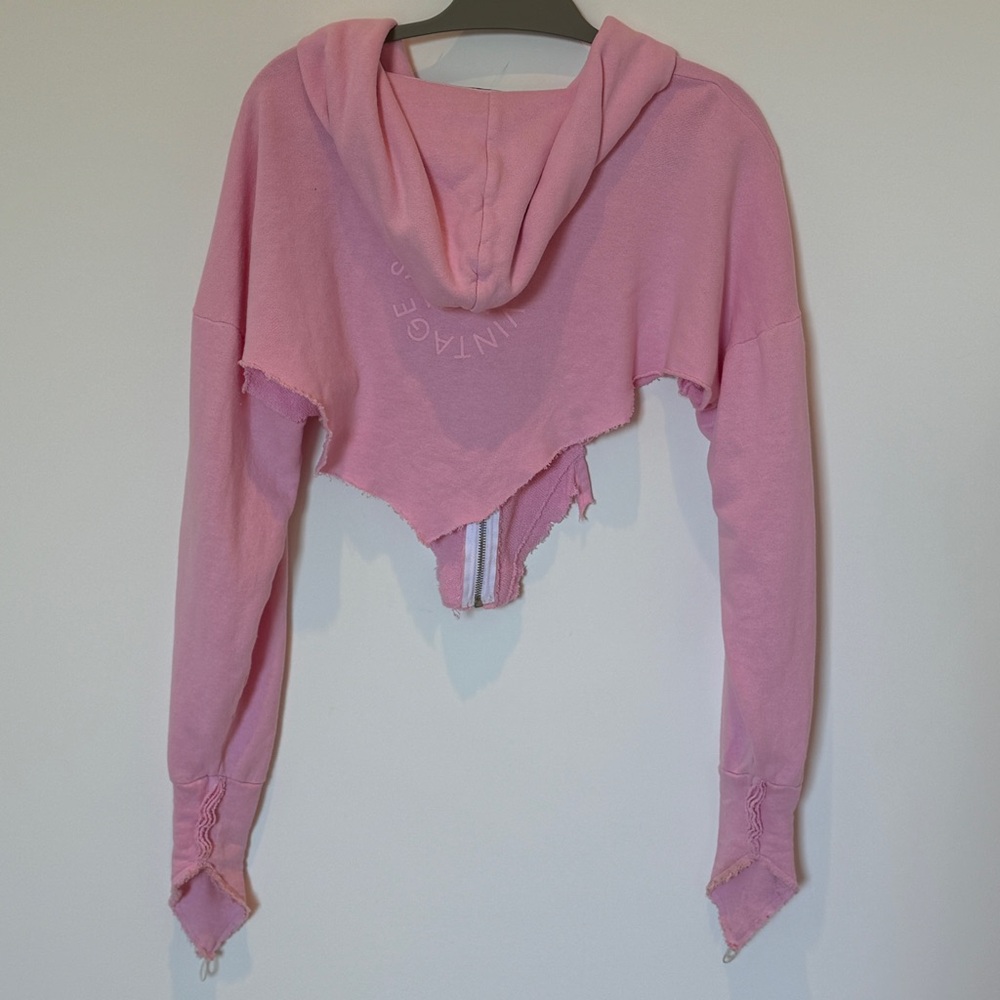 Sami Miro Vintage Pink Cropped Hoodie - Picture 5 of 7